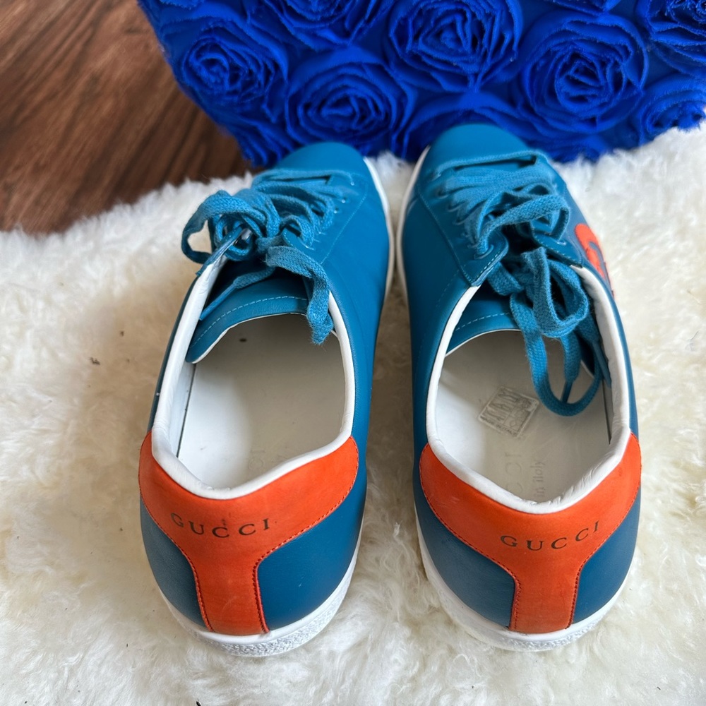 GUCCI Interlocking G Logo Leather Sneakers authentic - Picture 4 of 7